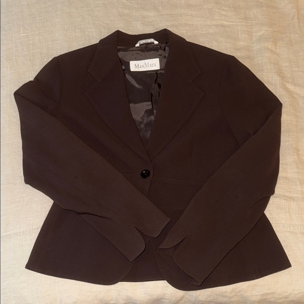MaxMara Women's Dark Brown Suit Jacket
